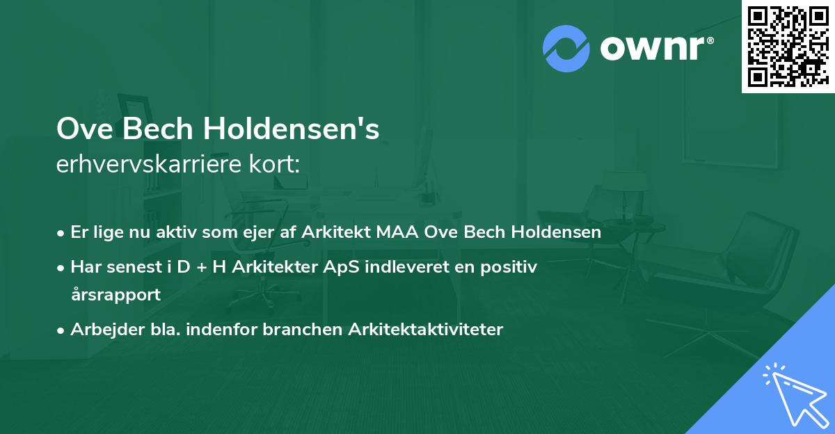 Ove Bech Holdensen's erhvervskarriere kort