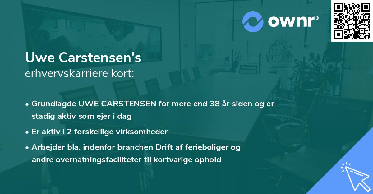 Uwe Carstensen's erhvervskarriere kort