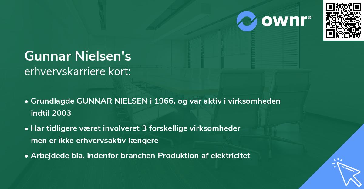 Gunnar Nielsen's erhvervskarriere kort
