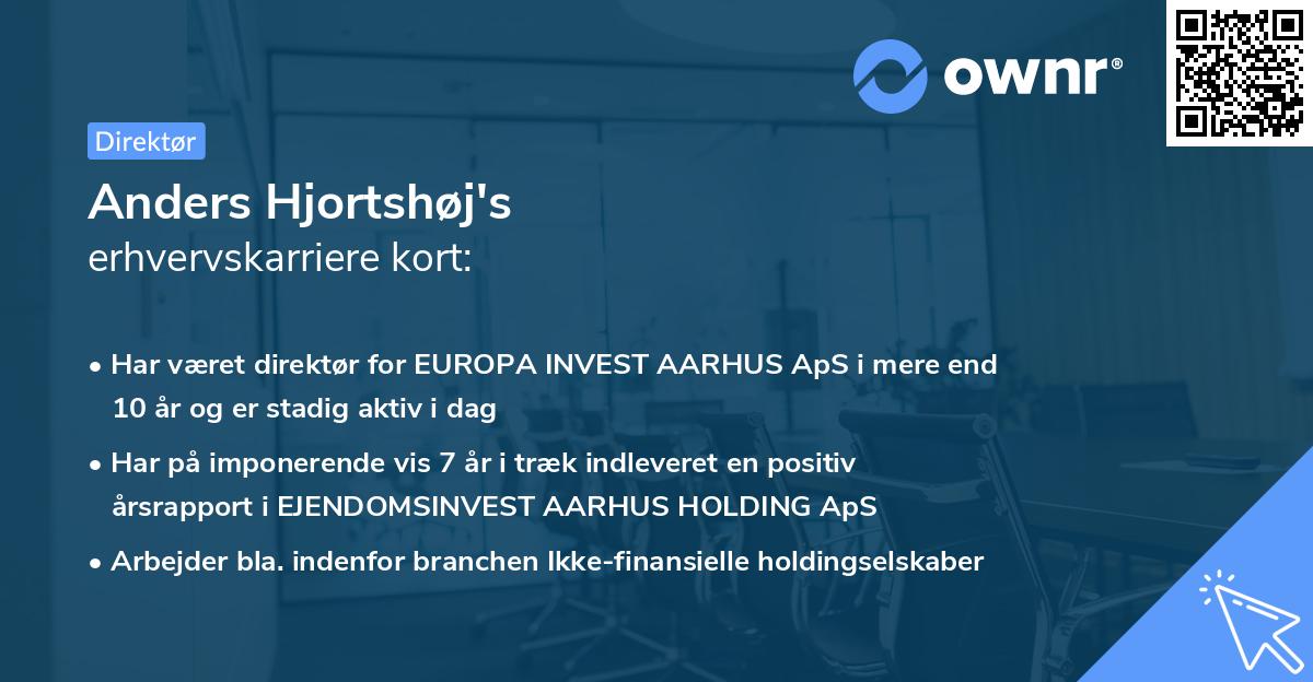 Anders Hjortshøj's erhvervskarriere kort