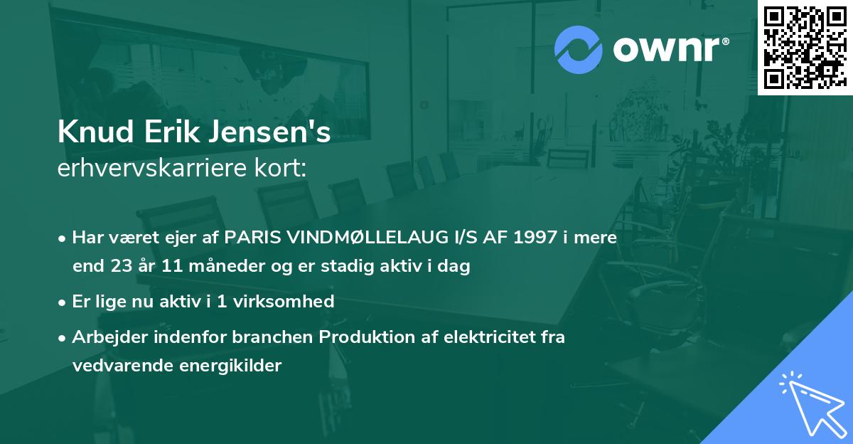 Knud Erik Jensen's erhvervskarriere kort