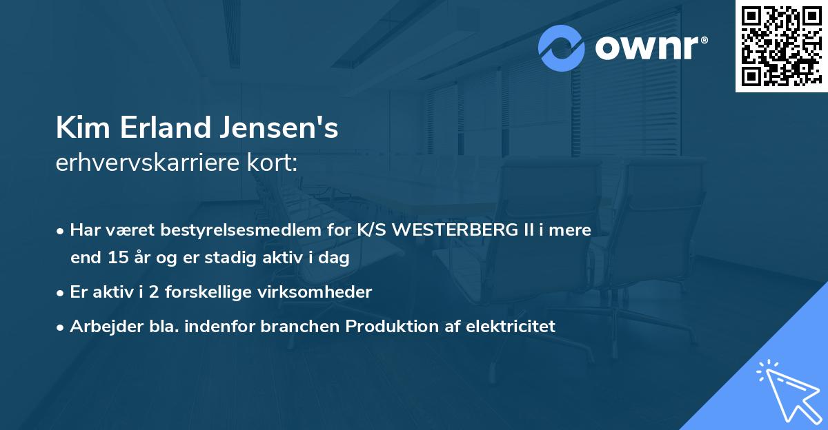 Kim Erland Jensen's erhvervskarriere kort