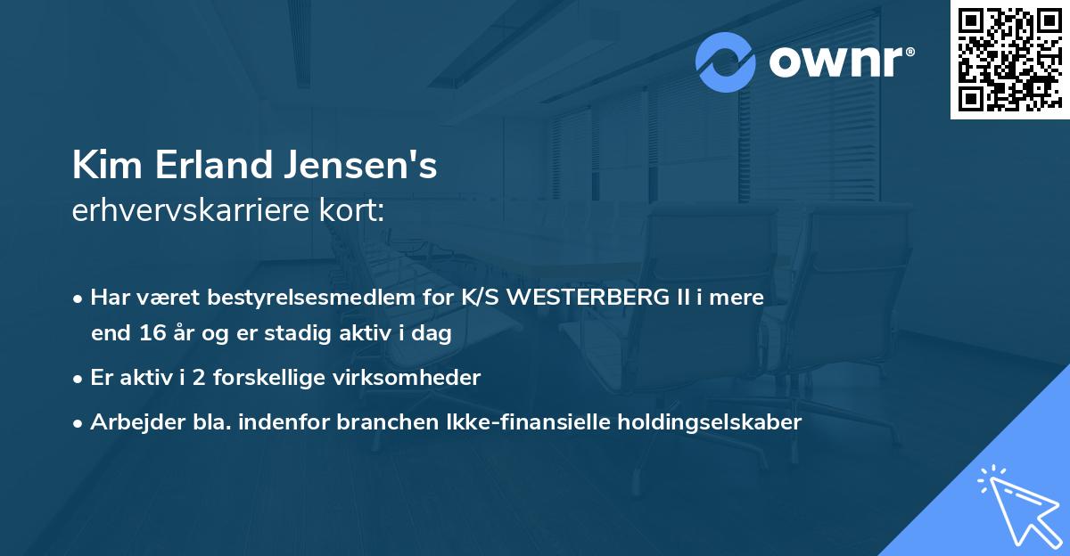 Kim Erland Jensen's erhvervskarriere kort