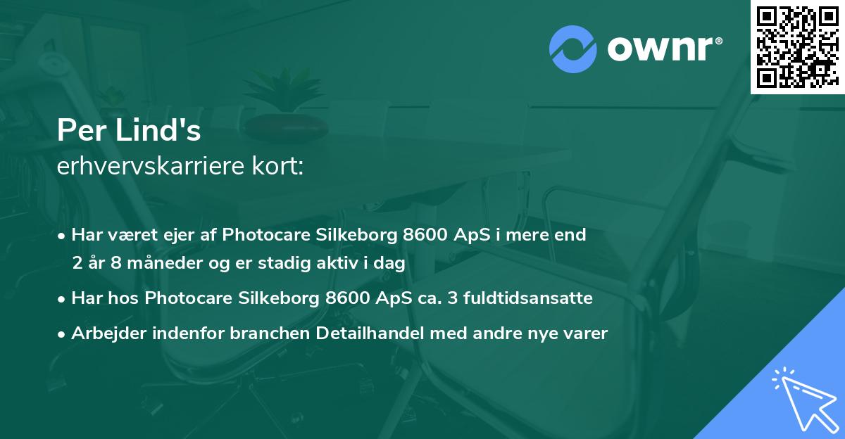 Per Lind's erhvervskarriere kort