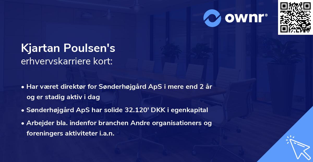 Kjartan Poulsen's erhvervskarriere kort