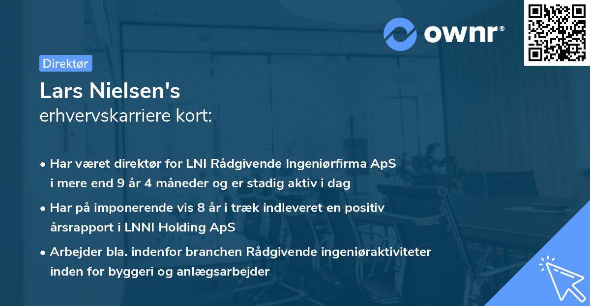 Lars Nielsen's erhvervskarriere kort