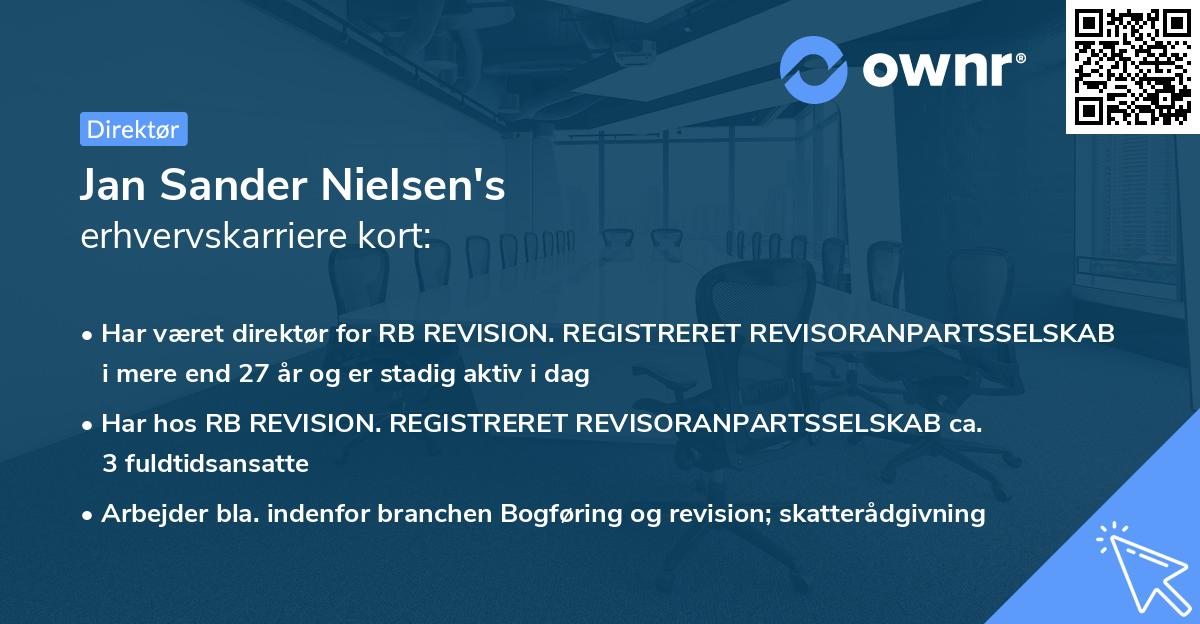 Jan Sander Nielsen's erhvervskarriere kort