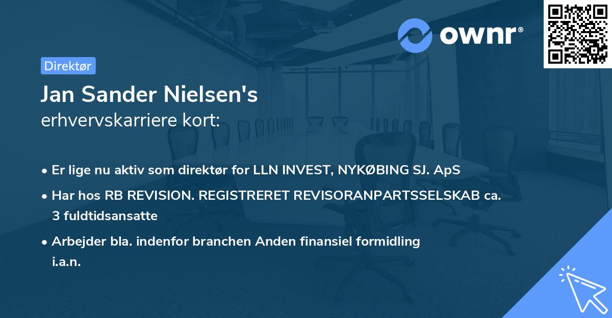 Jan Sander Nielsen's erhvervskarriere kort