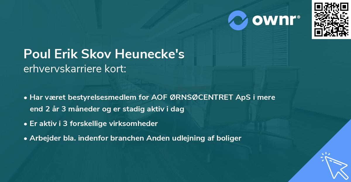 Poul Erik Skov Heunecke's erhvervskarriere kort