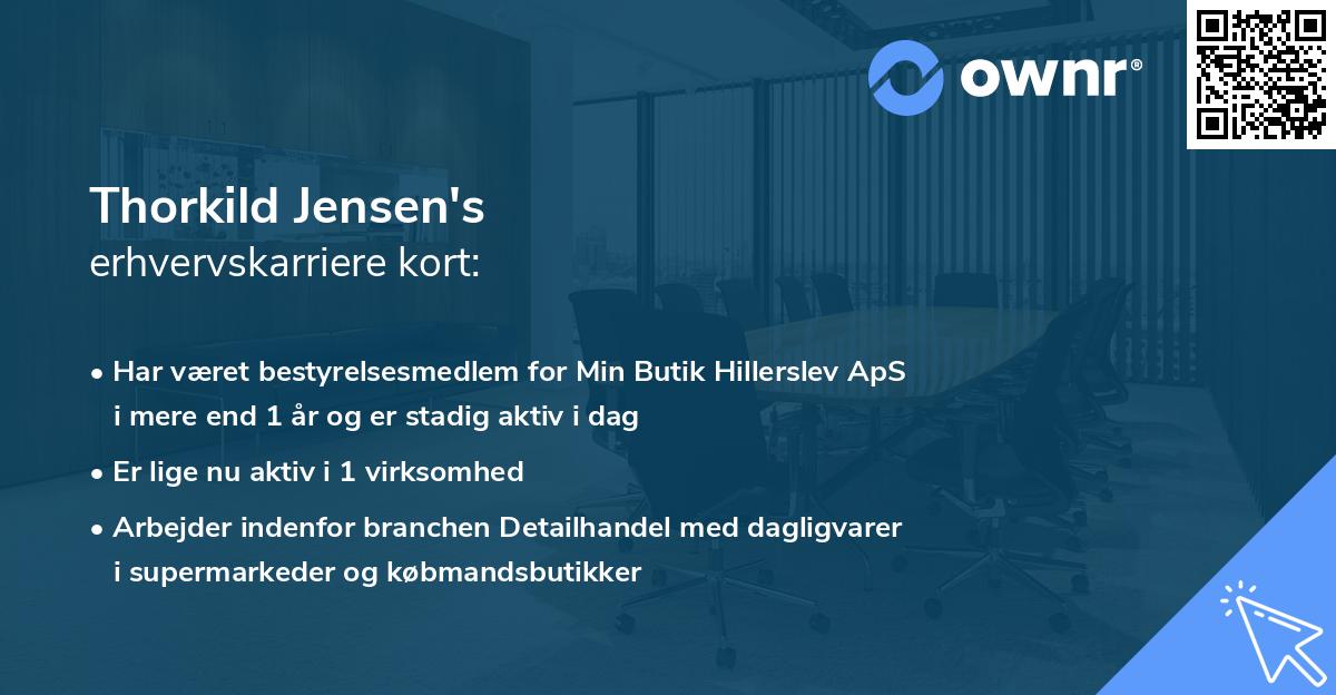 Thorkild Jensen's erhvervskarriere kort