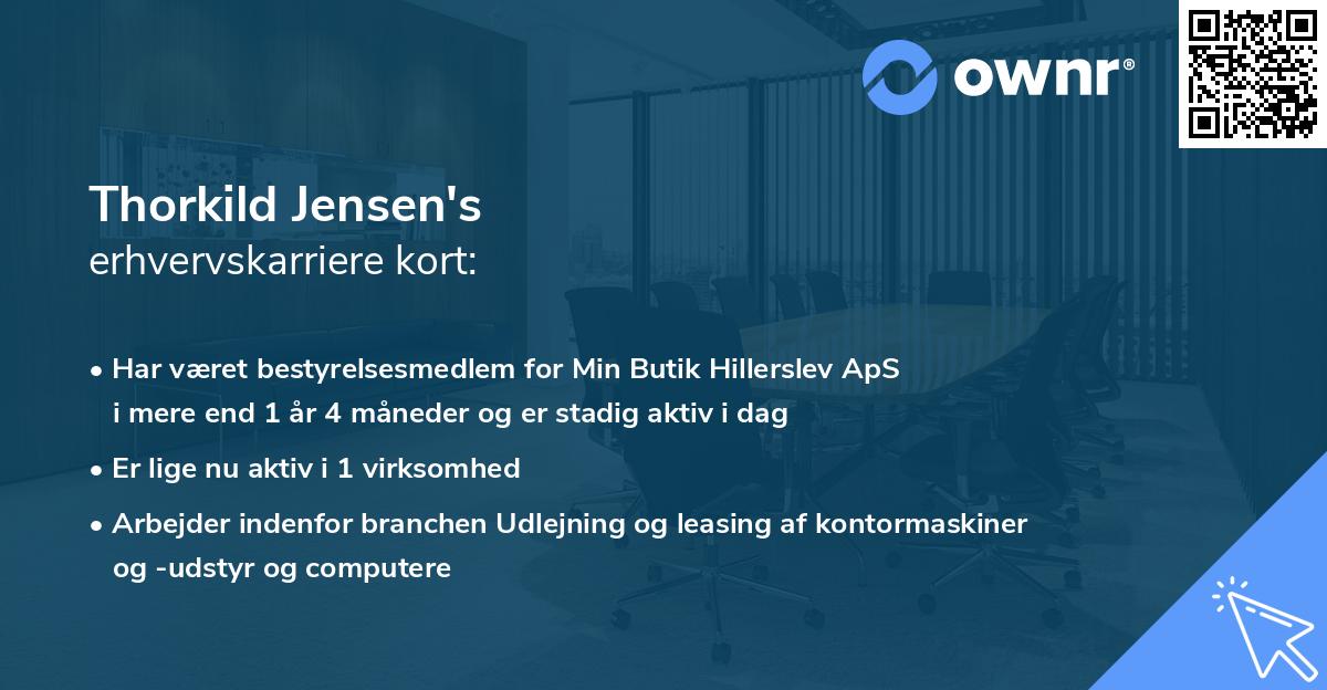 Thorkild Jensen's erhvervskarriere kort