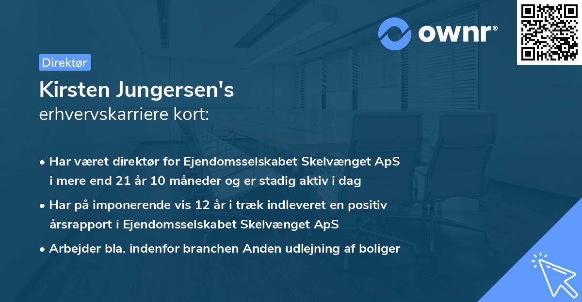Kirsten Jungersen's erhvervskarriere kort
