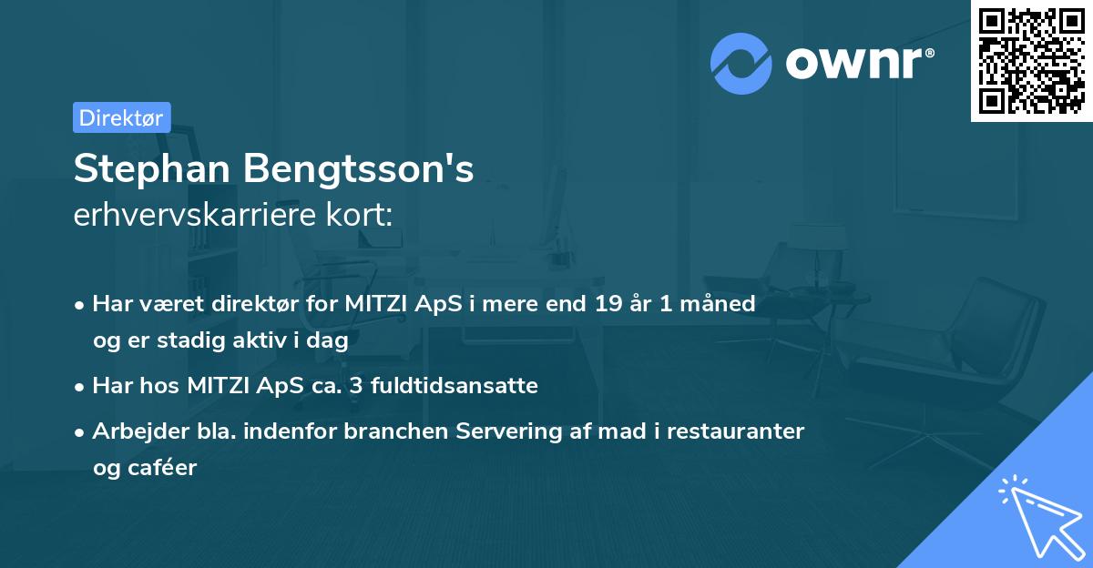 Stephan Bengtsson's erhvervskarriere kort