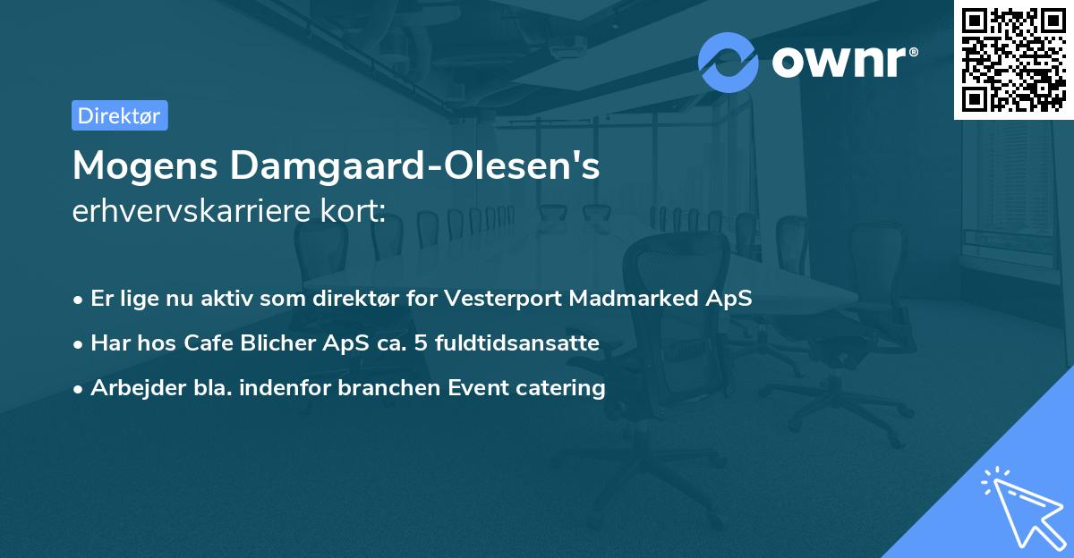 Mogens Damgaard-Olesen's erhvervskarriere kort