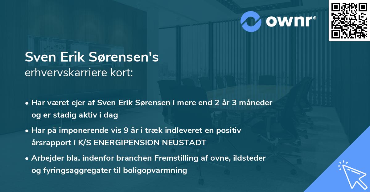 Sven Erik Sørensen's erhvervskarriere kort