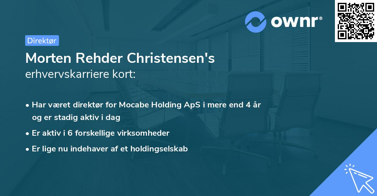 Morten Rehder Christensen's erhvervskarriere kort