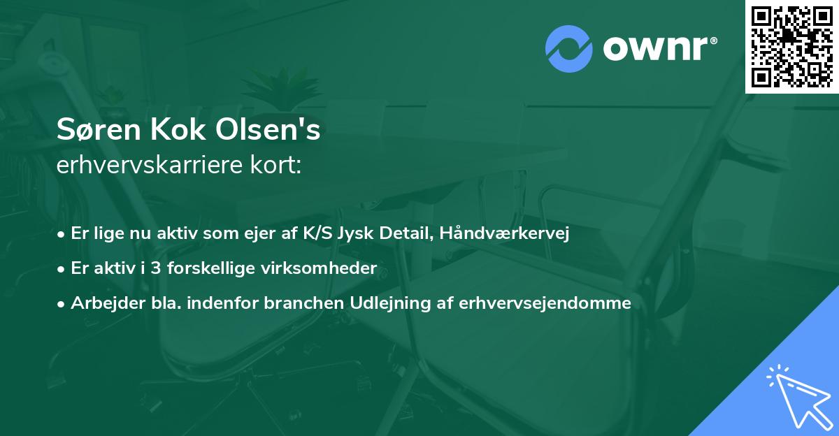 Søren Kok Olsen's erhvervskarriere kort