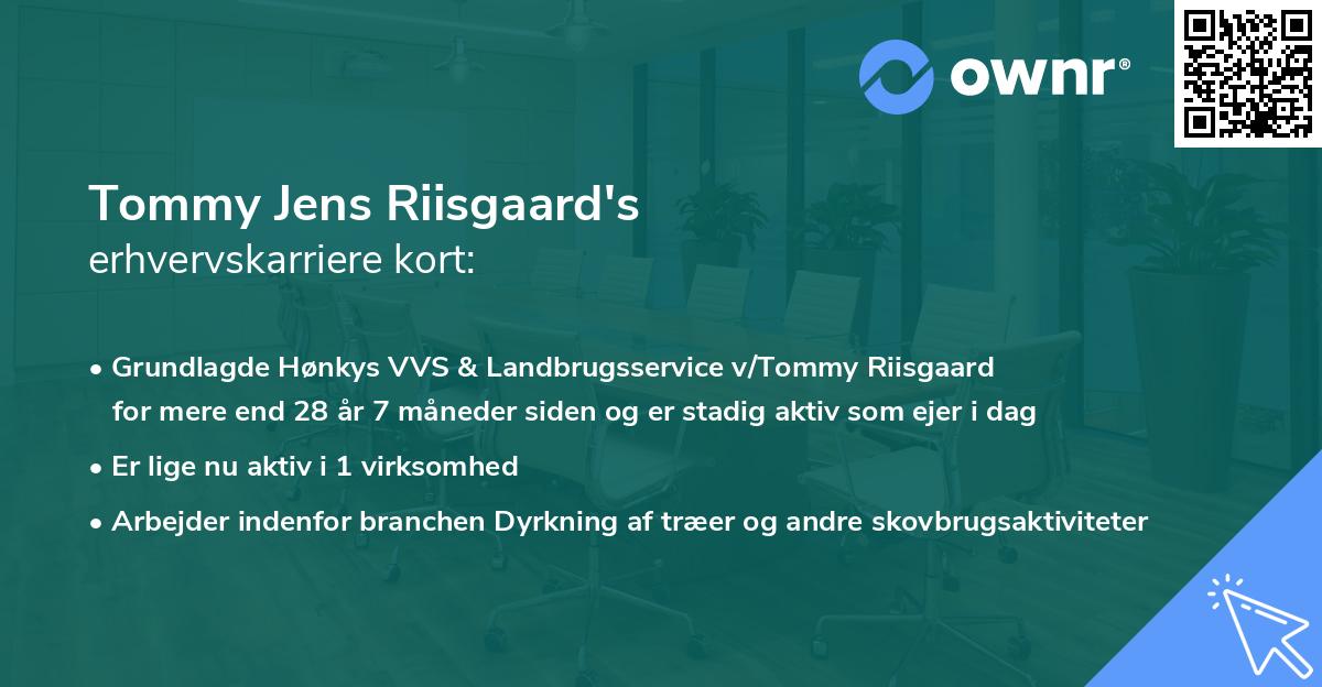 Tommy Jens Riisgaard's erhvervskarriere kort