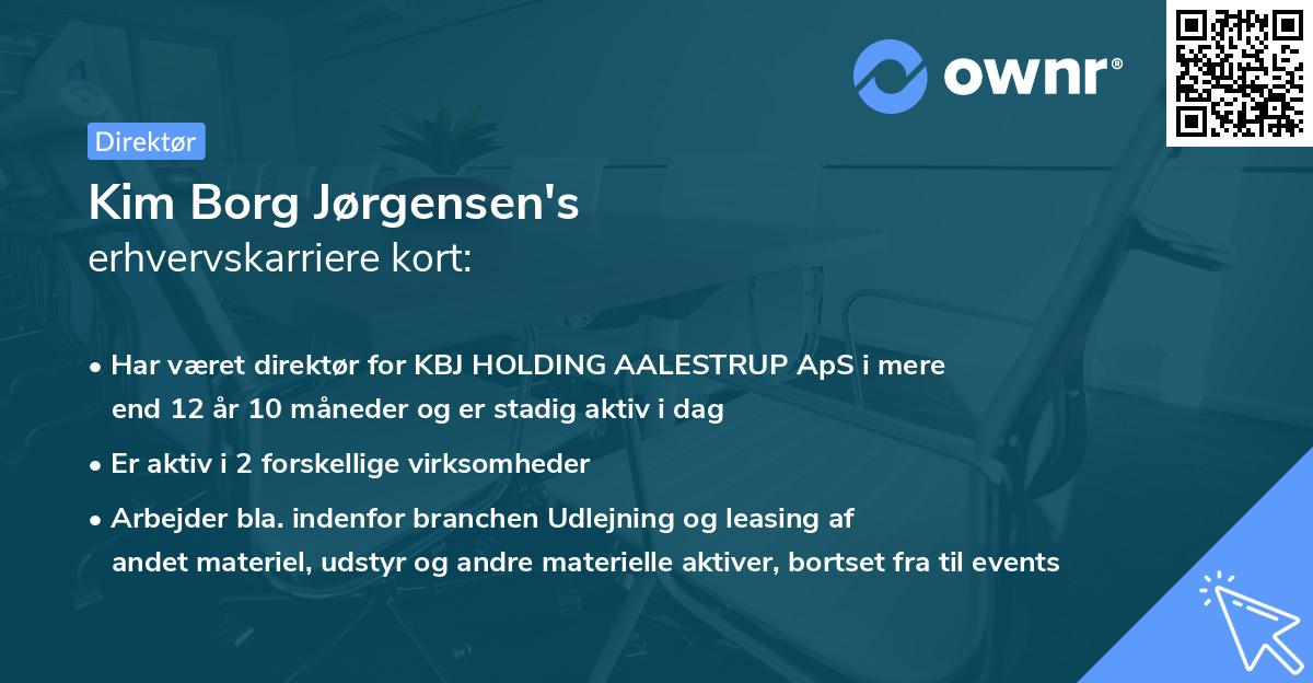 Kim Borg Jørgensen's erhvervskarriere kort