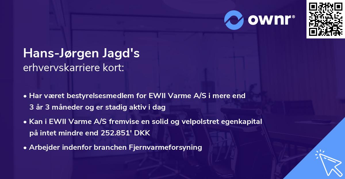 Hans-Jørgen Jagd's erhvervskarriere kort