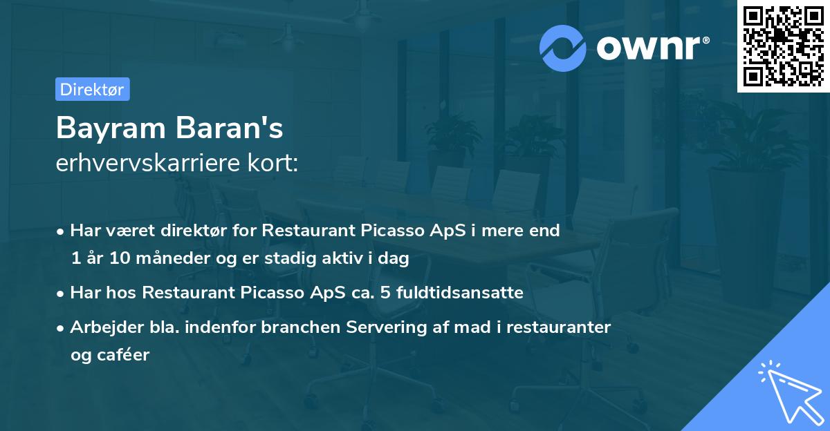 Bayram Baran's erhvervskarriere kort