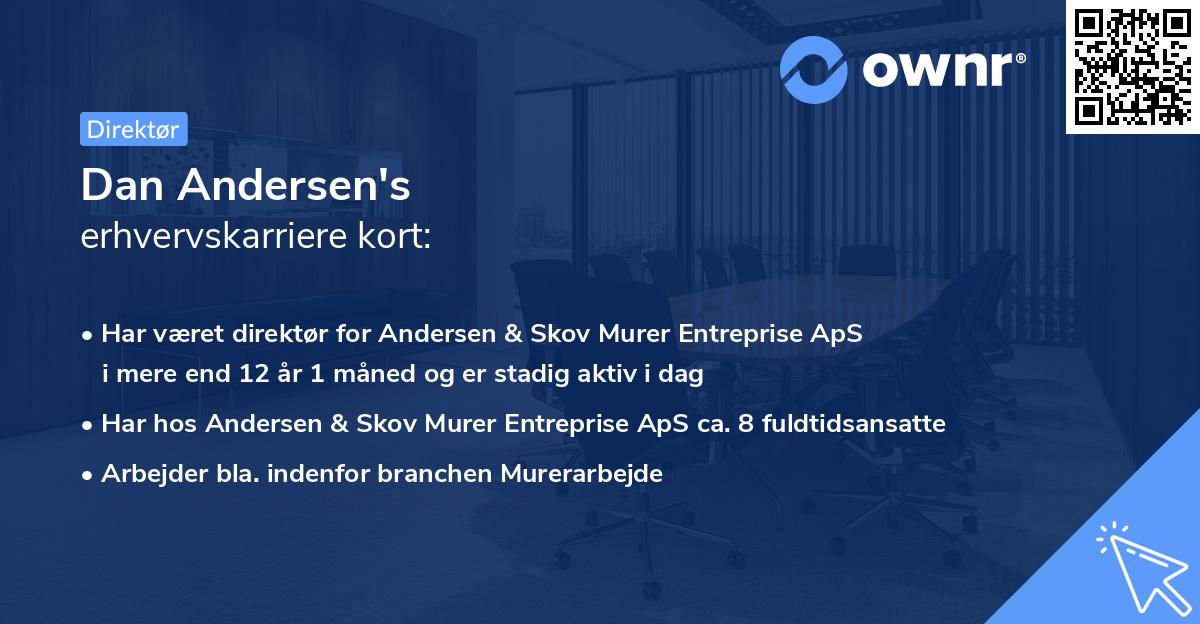 Dan Andersen's erhvervskarriere kort