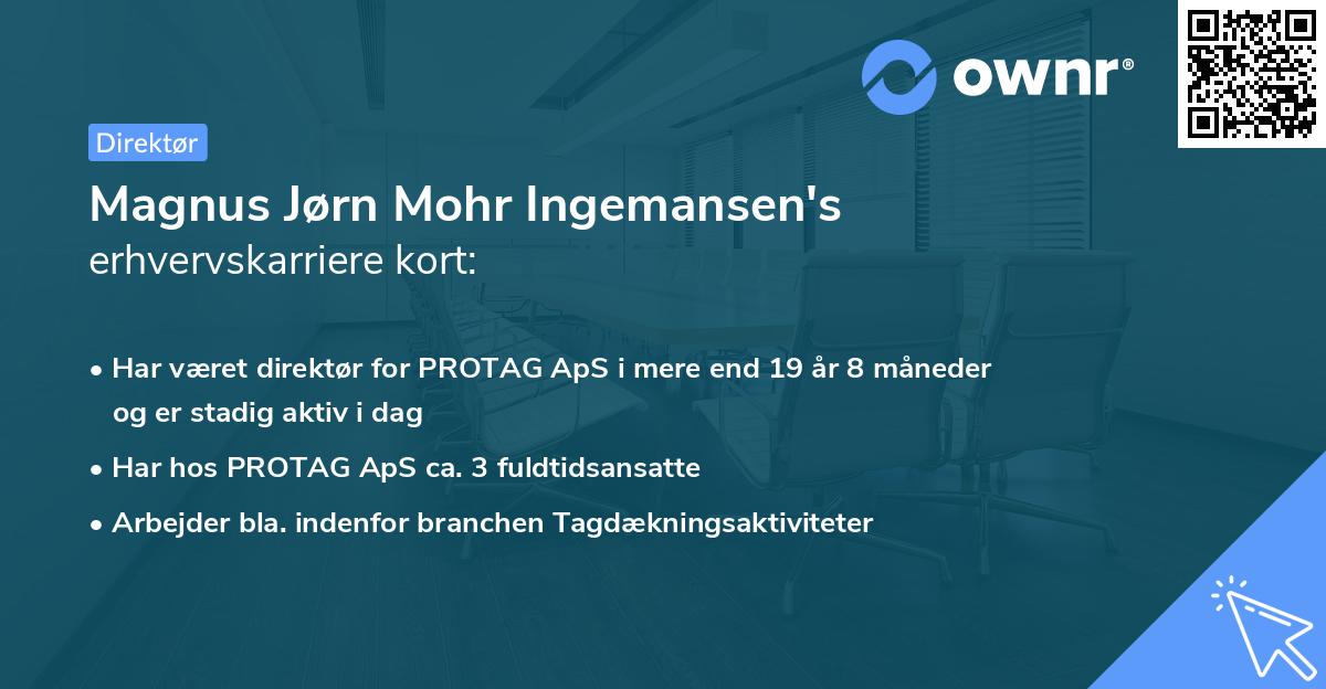 Magnus Jørn Mohr Ingemansen's erhvervskarriere kort