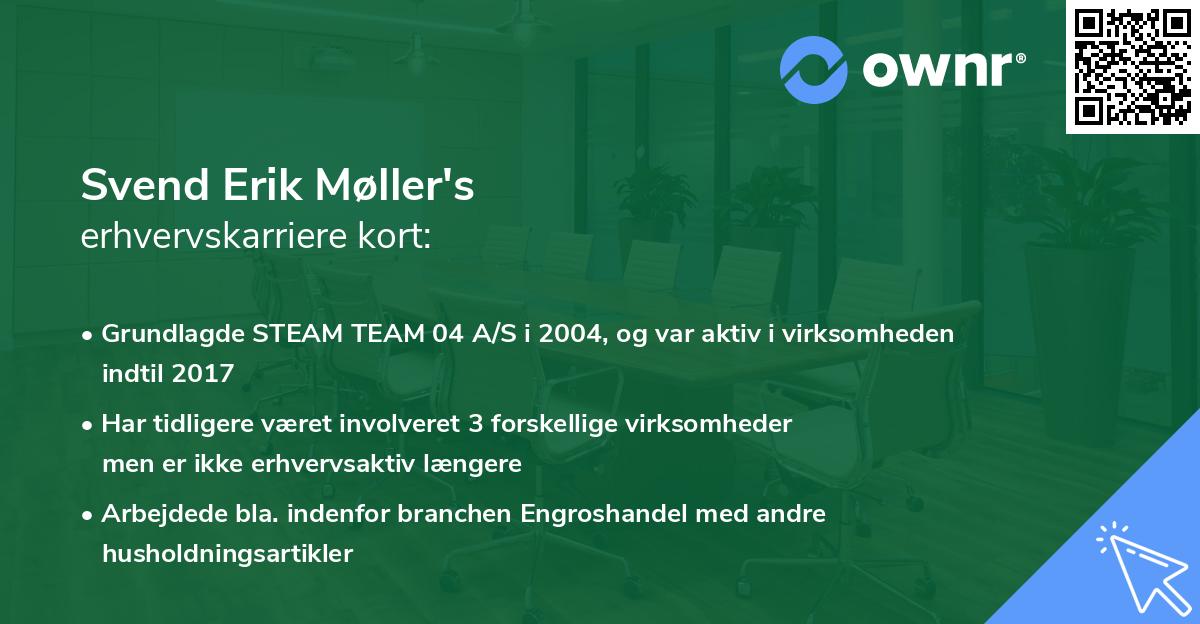 Svend Erik Møller's erhvervskarriere kort