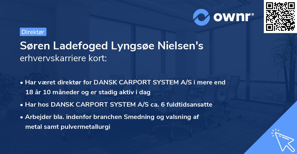 Søren Ladefoged Lyngsøe Nielsen's erhvervskarriere kort