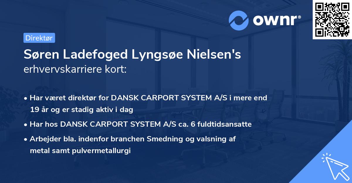 Søren Ladefoged Lyngsøe Nielsen's erhvervskarriere kort