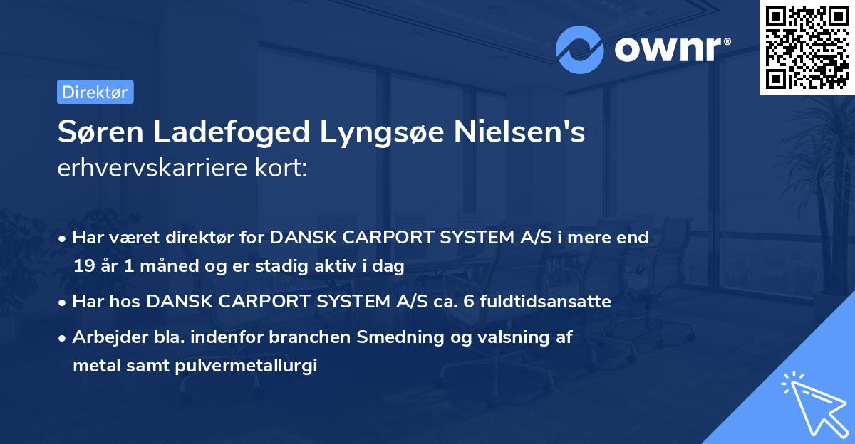 Søren Ladefoged Lyngsøe Nielsen's erhvervskarriere kort