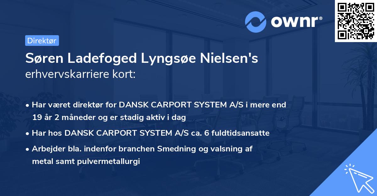 Søren Ladefoged Lyngsøe Nielsen's erhvervskarriere kort