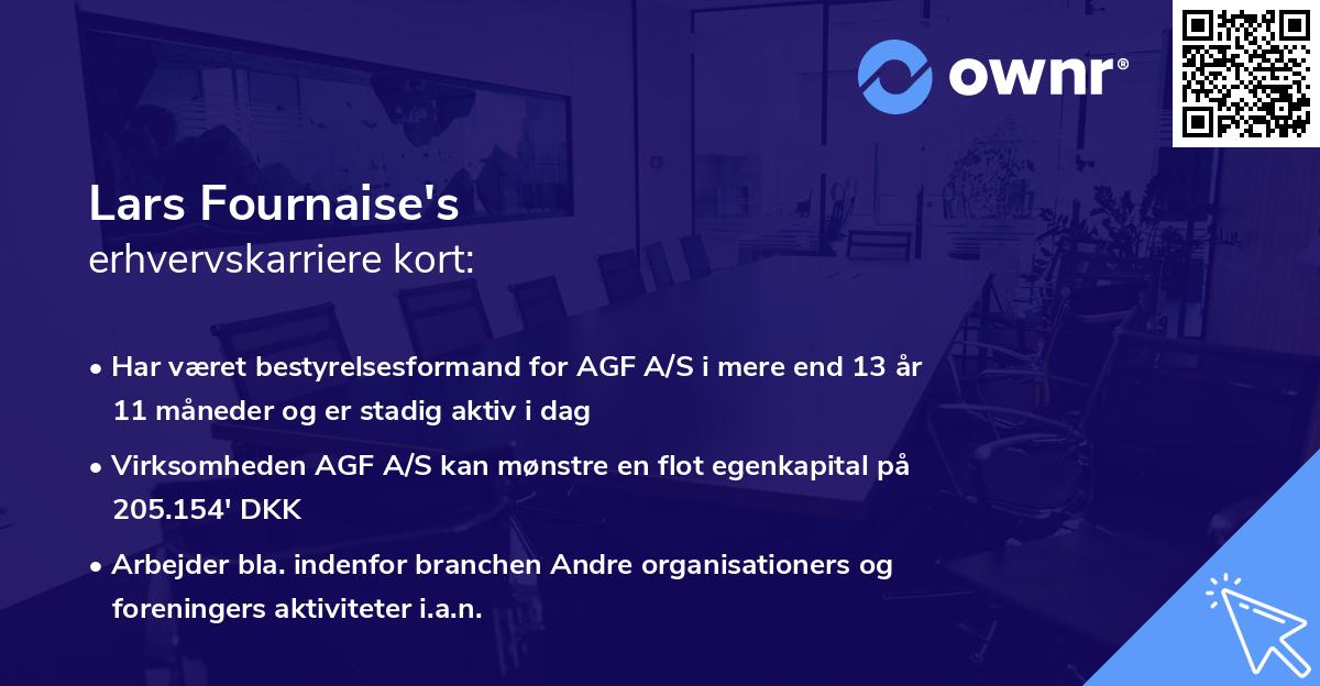 Lars Fournaise's erhvervskarriere kort