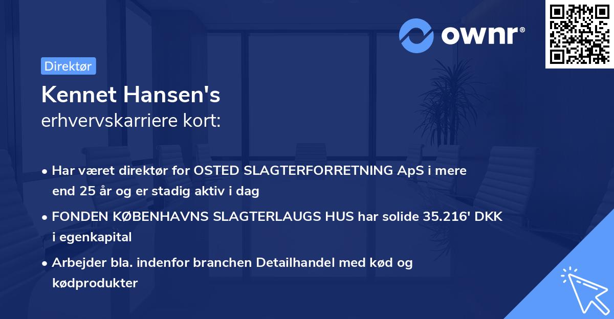 Kennet Hansen's erhvervskarriere kort