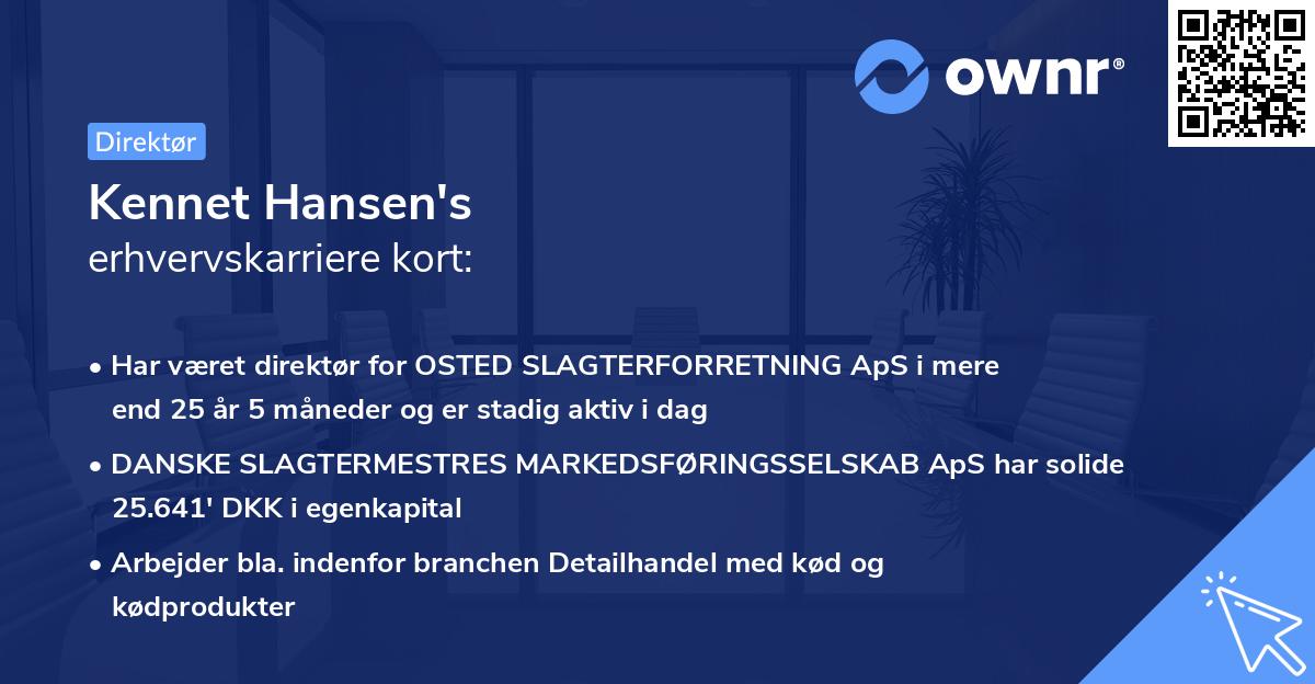 Kennet Hansen's erhvervskarriere kort