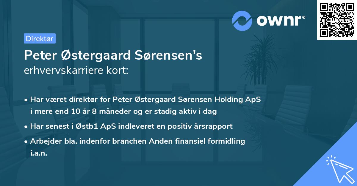 Peter Østergaard Sørensen's erhvervskarriere kort