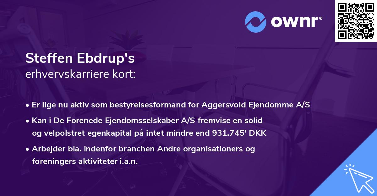 Steffen Ebdrup's erhvervskarriere kort