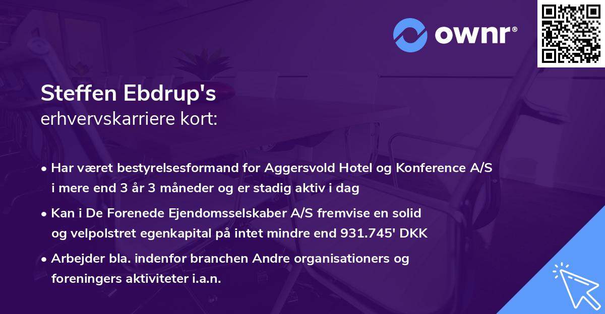 Steffen Ebdrup's erhvervskarriere kort