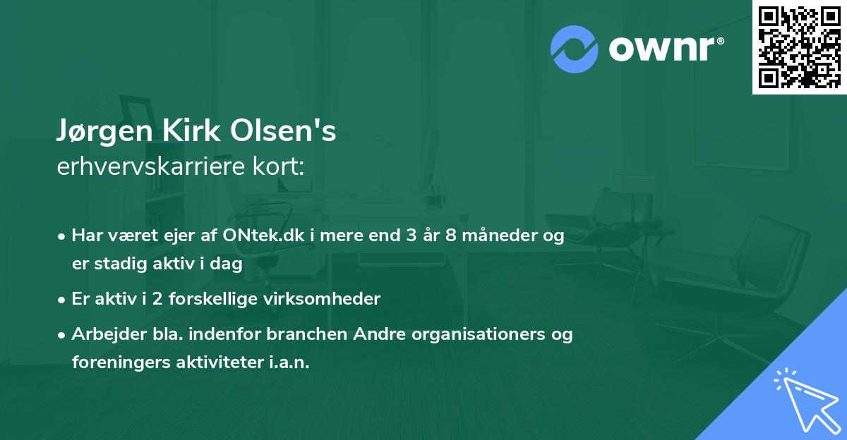 Jørgen Kirk Olsen's erhvervskarriere kort