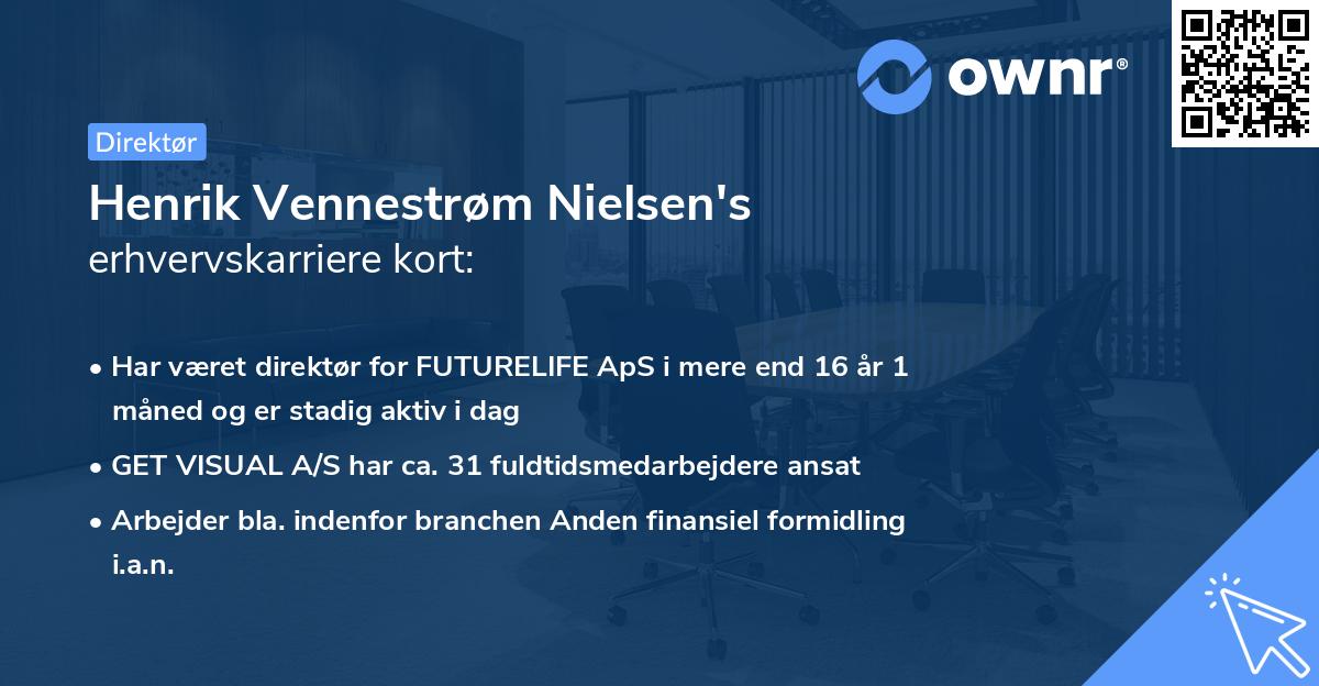 Henrik Vennestrøm Nielsen's erhvervskarriere kort