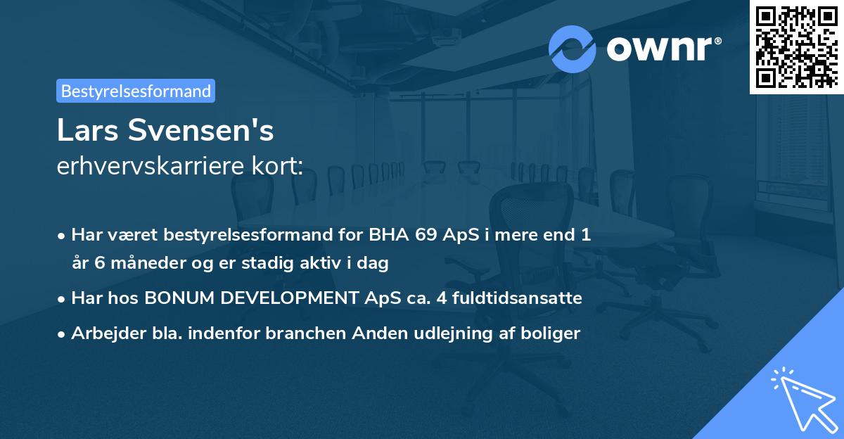 Lars Svensen's erhvervskarriere kort