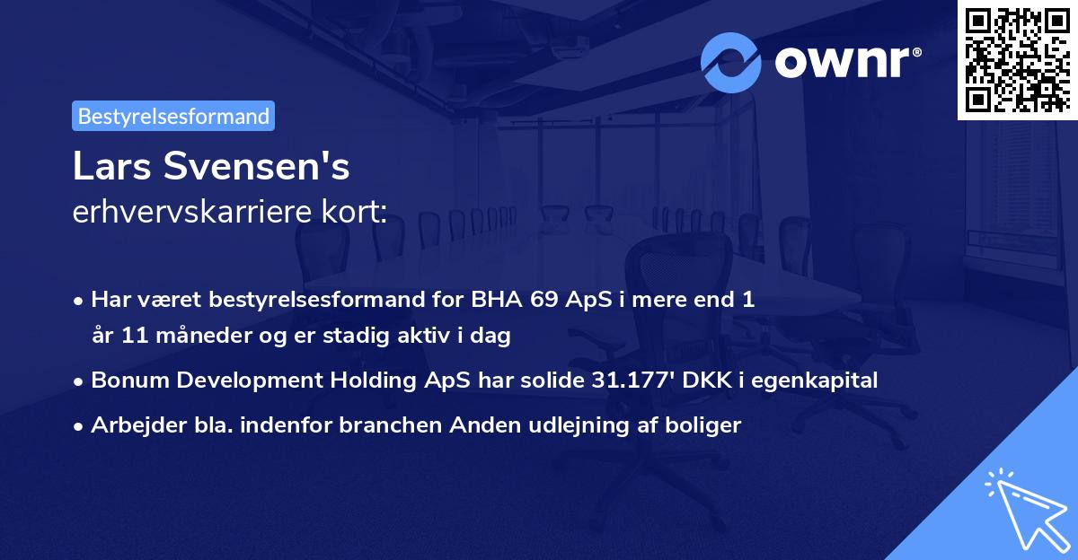 Lars Svensen's erhvervskarriere kort