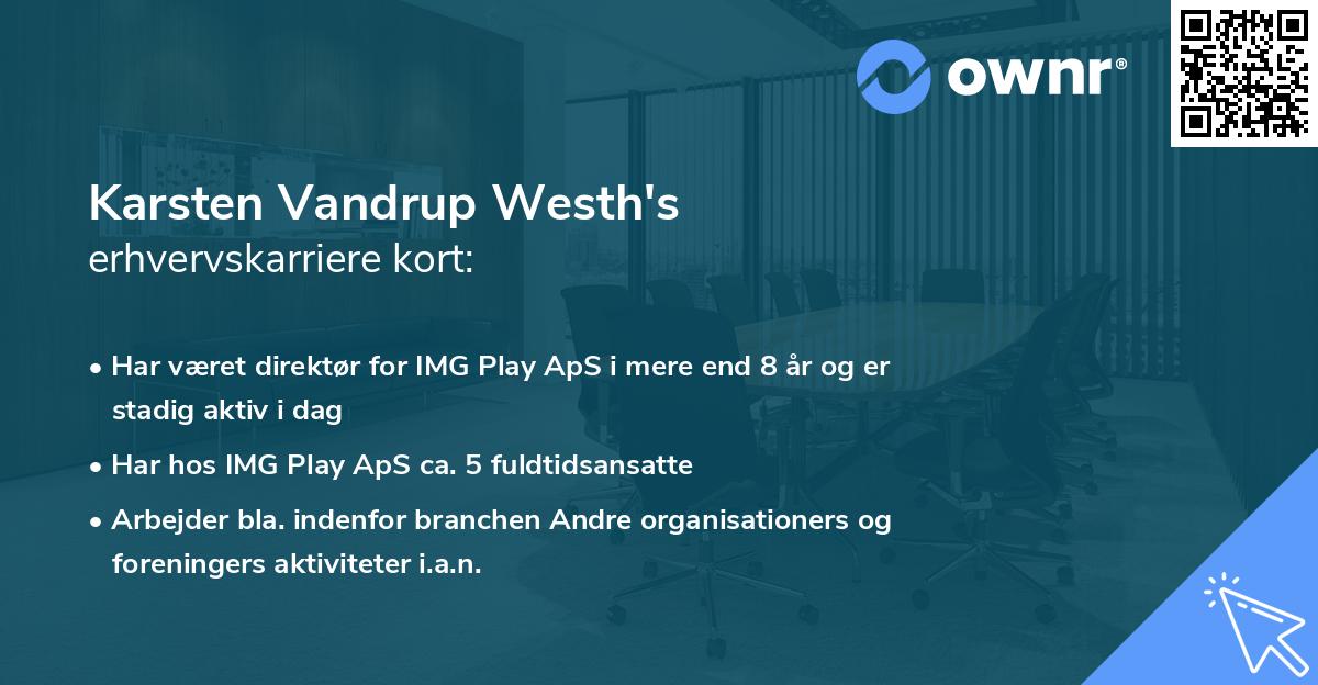 Karsten Vandrup Westh's erhvervskarriere kort