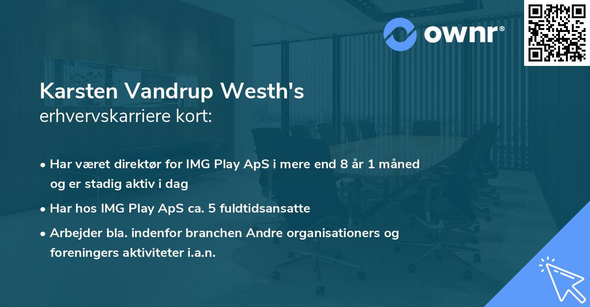 Karsten Vandrup Westh's erhvervskarriere kort