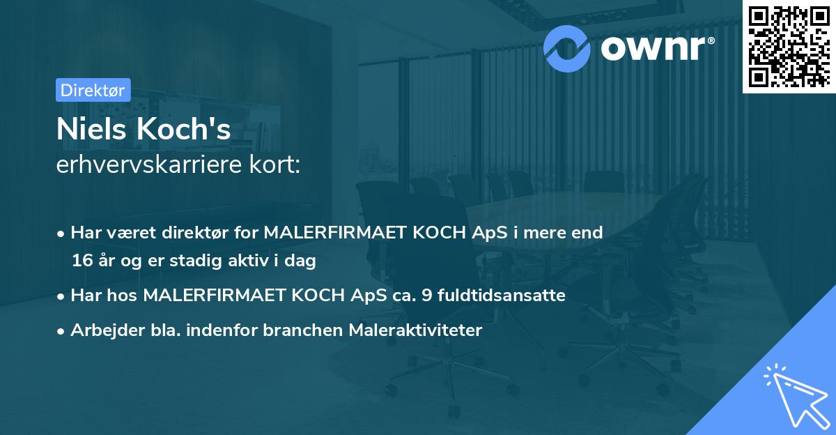 Niels Koch's erhvervskarriere kort