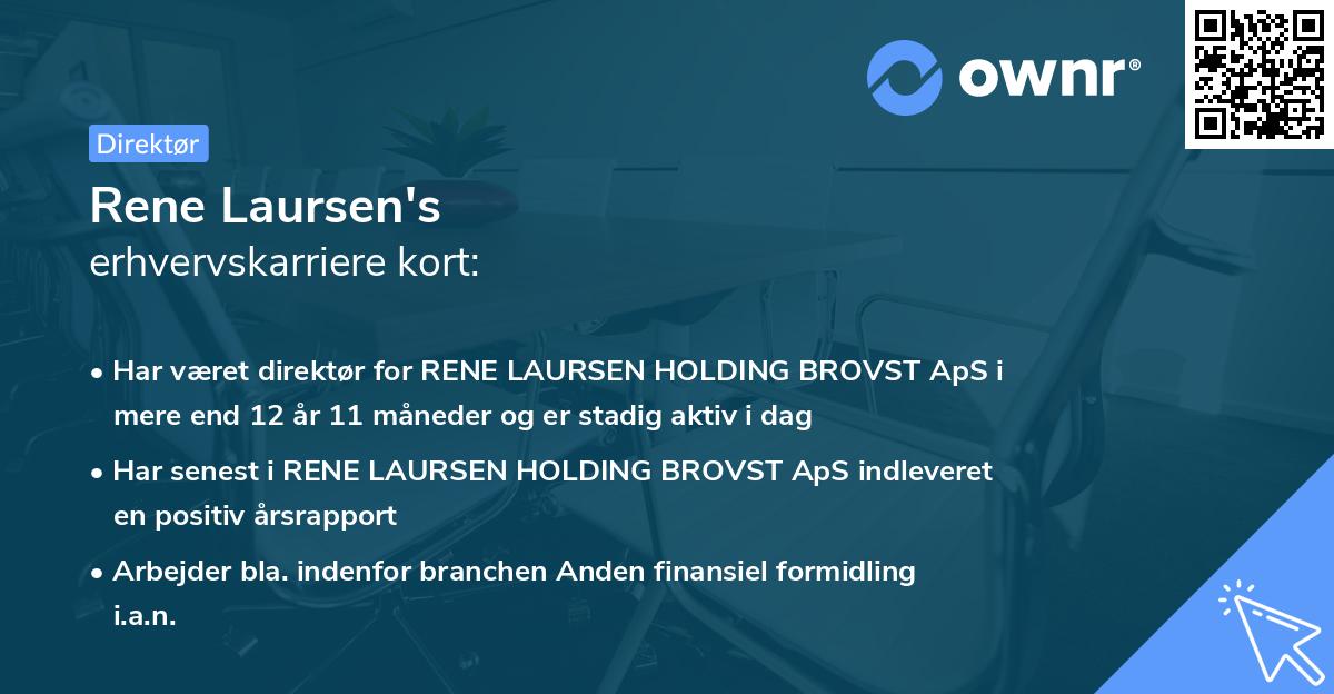 Rene Laursen's erhvervskarriere kort