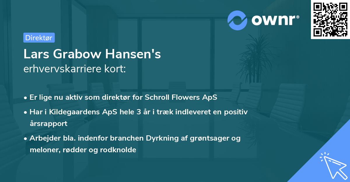 Lars Grabow Hansen's erhvervskarriere kort