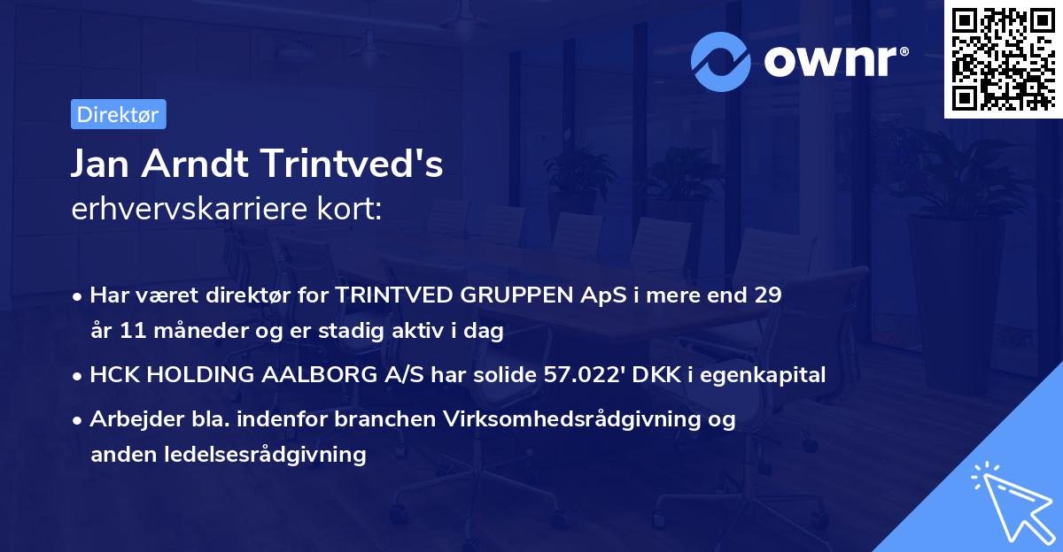 Jan Arndt Trintved's erhvervskarriere kort