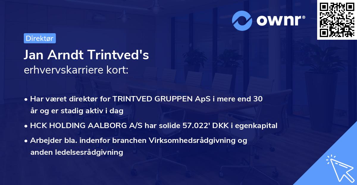 Jan Arndt Trintved's erhvervskarriere kort