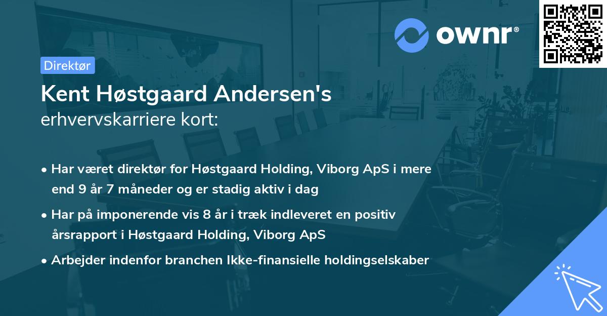 Kent Høstgaard Andersen's erhvervskarriere kort
